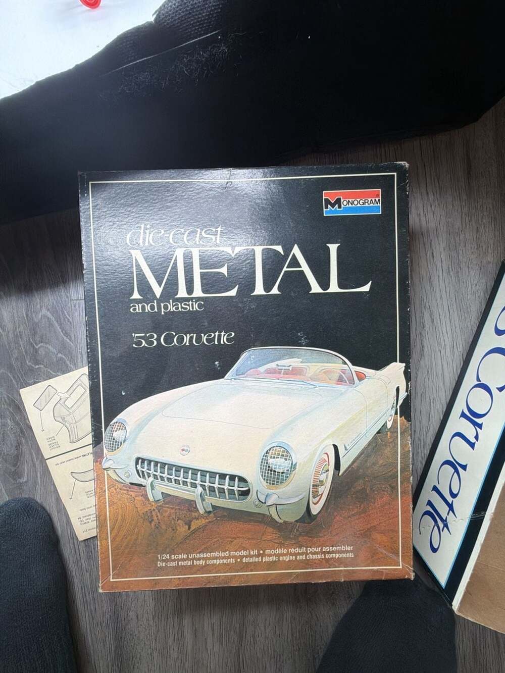 Monogram 1/24 Scale Die-Cast Metal and Plastic '53 Corvette Kit ( Selling As Is)